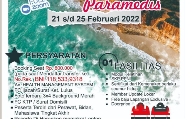 Pelatihan HIPERKES Paramedis Februari 2022